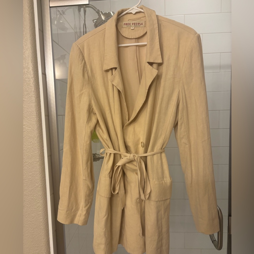 Free People Light Tan Trench Coat